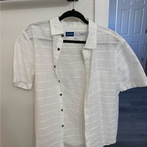 Old Navy Men's Casual White Button Down Shirt